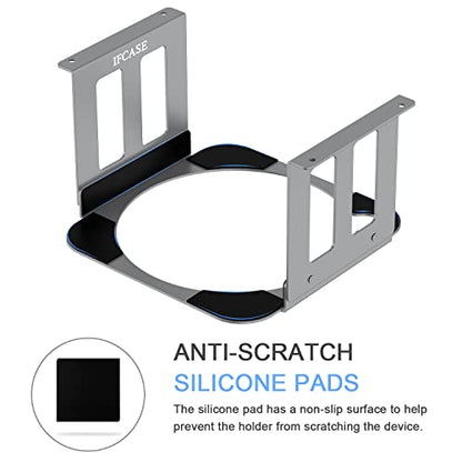 IFCASE Aluminum Under Desk Mount for Mac Studio M4 M3 M2 M1 Max, Ultra with Anti-Scratch Pad (Silver) - color: Silver