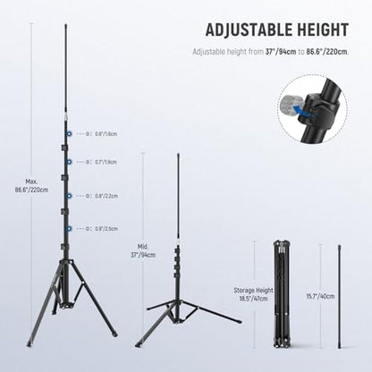 NEEWER Microphone Stand with Flexible Arm, Boom Arm Mic Floor Tripod Mount Holder with Mic Clips, 3/8" to 5/8" Adapter, Cable Clips for Singing Vlogging Live Streaming Video Recording, MS010 - style: MS010