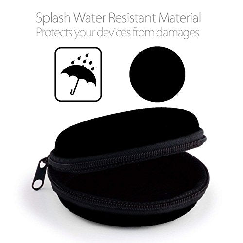 Earphone Case MAS CARNEY Headphone Earbud Hard Protective Carrying Case Bag - color: Green, style: Round