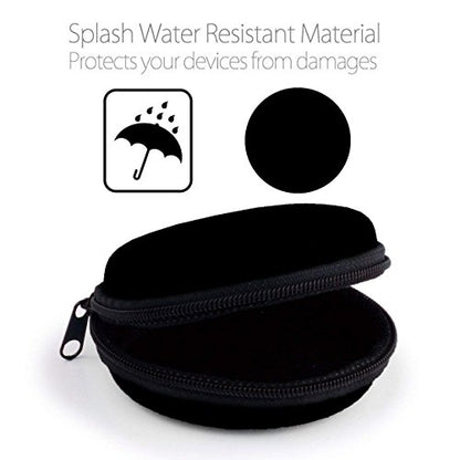 Earphone Case MAS CARNEY Headphone Earbud Hard Protective Carrying Case Bag - color: Green, style: Round