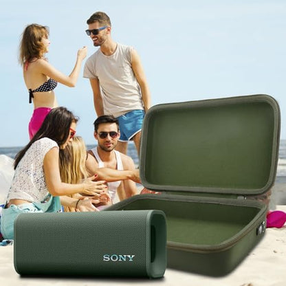 co2CREA Hard Case for Sony ULT Field 3 Wireless Bluetooth Speaker, Green | Portable Travel Bag Replacement with Detachable Shoulder Strap and Handle, Shockproof EVA Shell and Soft Lining - color: Army Green Case, style: Case for Sony ULT Field 3