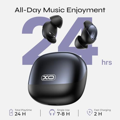 XO Simple is Beauty Sleep Earbuds, Mini ANC Earbuds with Sleep Mode,All-Day Comfortable Fit for Side Sleepers,BT 6.0 HiFi Stereo Sound,Touch Control, Noise Isolation Ear Buds for Sleeping/Working