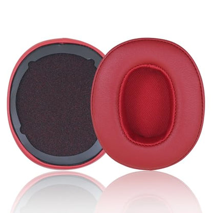 Replacement Earpads for Skullcandy Crusher EVO Headphones,Compatibel Crusher EVO Replacement Ear Pads,Upgraded Ear Covers with Soft Protein Leather,Optimized Noise Isolation Memory Foam (Red) - color: Red
