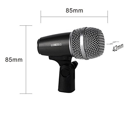HEIMU Wired Microphone Kit for Drum and Other Musical Instruments (Small Drum Mic)