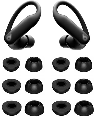 Foam Eartips Compatible with Powerbeats Pro 2 Earbuds, 6 Pairs S/M/L Sizes Soft Memory Foam Replacement Ear Tips Eartips Earbuds Tips Compatible with Powerbeats Pro 2 PB Pro 2 6 Pairs Black