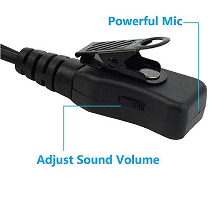 Retevis Walkie Talkie Earpiece with Mic, G Shape, for RT22/RT68/RT21/H777 | Volume Adjust, 2 Pin Compatible with Baofeng, Pxton, Kenwood Two Way Radios, 2 Way Radio Earpiece, Retails, Schools(10 Pack) - style: Volume Adjustable