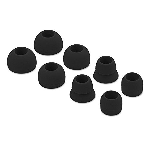 Replacement Silicone Eartips Earbuds Eargels for Beats by dr dre Powerbeats 3 PB2 Powerbeats1.0 Wireless Stereo Earphones (Black) - color: Black