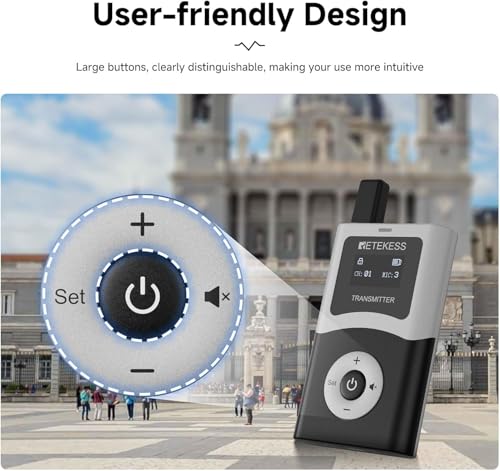 Retekess T130U(4nd Gen T130)Tour Guide System,Tour Guide Headsets(4TX 60RX) | for Tourist Groups, U-Band Digital Mode, 60-Slot Charge Case, 200M, 40H, One-Key Operation, Wireless Connection - style: 4-60