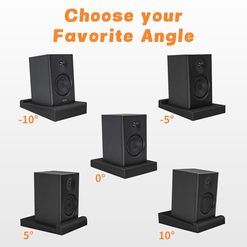 2 Pack Studio Monitor Isolation Pads for Large Speakers Sound Insulation Studio Foam Prevents Vibrations Acoustic Speaker Isolation Pad High Density Fits Most Stands - size: Large