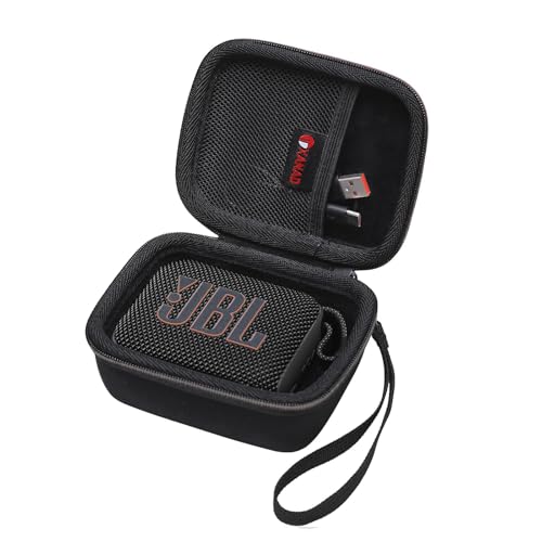 XANAD Hard Case Compatible with JBL Go 4 / GO 5 / Go 3 Ultra Speaker, Black - color: Black