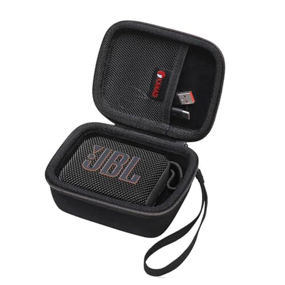 XANAD Hard Case Compatible with JBL Go 4 / GO 5 / Go 3 Ultra Speaker, Black - color: Black