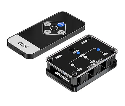 Toslink Automatic Switch Digital Optical Switcher 3 in 1 Out | Supports 192k/24Bit PCM2.0 DTS Dolby-AC3, Compatible with HDTV/Xbox/Blu-Ray Player/PS