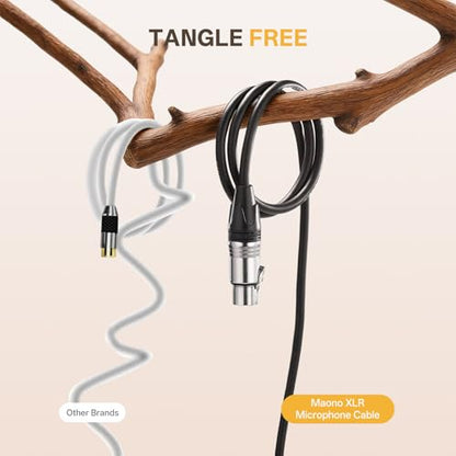 MAONO 6FT XLR Microphone Cable Premium XLR Male to Female Mic Audio Cord with Balanced 3 PIN Connector,Speaker Cable Mic Wire PD100X,200X,200W,300X,400X Microphones, Audio Mixer