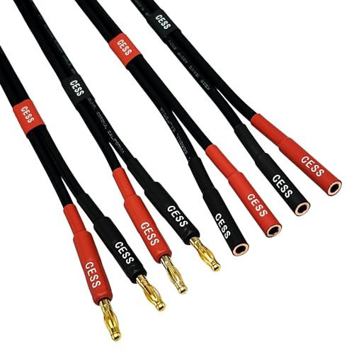 CNCESS Banana Male to Female Extension Cable, 2 ft, 2-Pack - size: 2 Feet