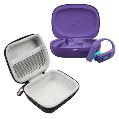 JBL Endurance Peak 4 True Wireless Noise Cancelling Sport Earbuds Bundle with gSport Case (Purple) - color: Purple
