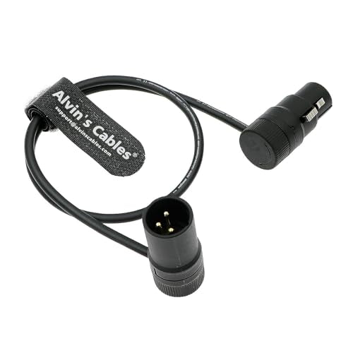 Alvin's Cables Rotatable Low-Profile XLR 3 Pin Male to Female Cable Original Connector Balanced Microphone Audio Cord - size: 18 inches