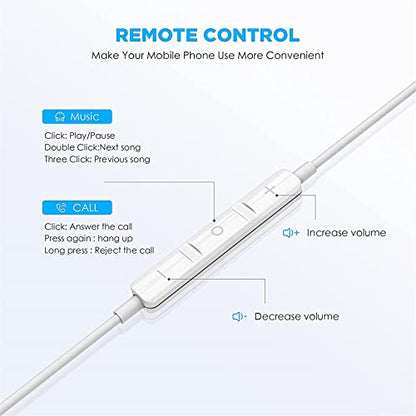 2 Pack-USB C Headphones for iPhone 17/16/15 Earbuds USB C Wired Earphones | with Mic & Remote Control Noise Cancelling for iPhone 15, iPad Pro, Galaxy S23/S22/S21/S20/Ultra Note 10/20, Pixel 7/6/6a/5/4