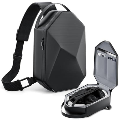 Carrying Case for Meta Quest 3/Quest 3S/Quest 2/Apple Vision Pro 2, Fashion Crossbody VR Bag Compatible with Kiwi Design/BOBOVR Elite Battery Strap Accessories, Shoulder Travel Bag
