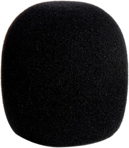 3-Pack Big Black Handheld Stage Karaoke Sponge Microphone Windscreen Wind Shield MIC Sponge Foam Cover Shield(87x80mm)