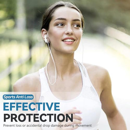 Mooyavia Ultra Strong Magnetic Anti-Lost Strap for AirPods Pro- 4 Pack | Compatible with AirPods Pro 3/2/1 & AirPods 4/3/2/1,Soft Silicone Sport Neck Lanyard,Lenth 29.9 in - color: A0- White+pink+purple+sky Blue