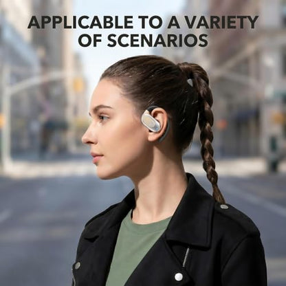 Open Ear Headphones Air Conduction Wireless Earbuds with Mic LED Digital | 42H Playtime Clear Call Over Earphones Lightweight Waterproof Secure Earhooks for Sport Workout Running Travel Business