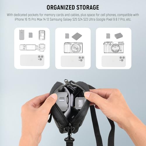NEEWER Camera Sling Bag, Water Resistant Lightweight Compact Travel Case Crossbody for Photographers, Compatible with DJI Osmo Pocket 4 3 iPhone DSLR Mirrorless Small Photography Accessories, PB13 - style: Pb13