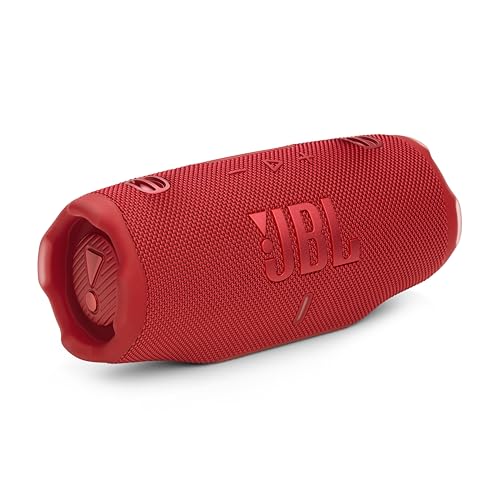JBL Charge 6 Portable Bluetooth Speaker, Waterproof, Drop-Proof - Red | Long Battery Life Up To 28 Hours, Quick Charging, Built-In Powerbank, Weatherproof For Outdoor, Poolside, And Shower Use - color: Red