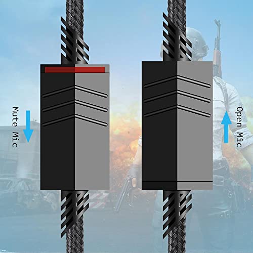 2M Inline Mute(Slide) Nylon Braided Cord for Astro A40 Headsets | Inline Mute Function(Slide Button)Audio Cable, 2 Meter Long , Nylon Braided, Compatible with Astro A10 A40 Headsets - size: 2M, style: Mute Function-Nylon