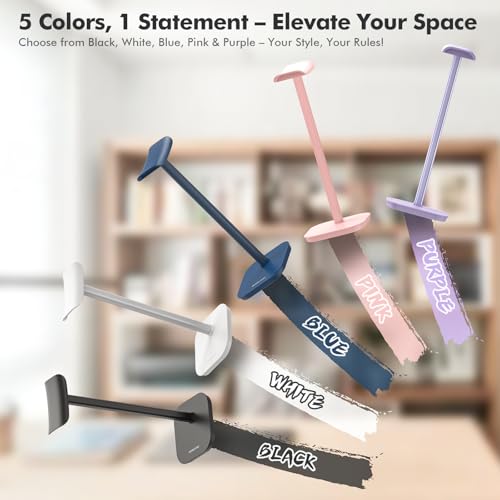 Headphone Stand, Desktop Headset Holder (Purple) Heavy Base Desk Earphone Stand Aluminum Gaming Headset Hanger Rack for AirPods Max, AirPods, AirPods Pro, Beats, Bose - color: Purple