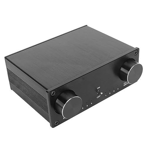 4 in 4 Out Audio Stereo 2.0 L R Audio Sound Selector Box, Dual Channel Lossless HiFi Sound Source Switcher, for DVD Game Consoles (U.S.