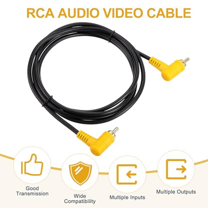 MECCANIXITY RCA Cable, 1RCA Male Bend to 1RCA Male Bend 5ft Audio Video Speaker Cable for Subwoofer Amplifier Home Theater DVD TV - size: 5ft, style: 1RCA Male Bend to 1RCA Male Bend
