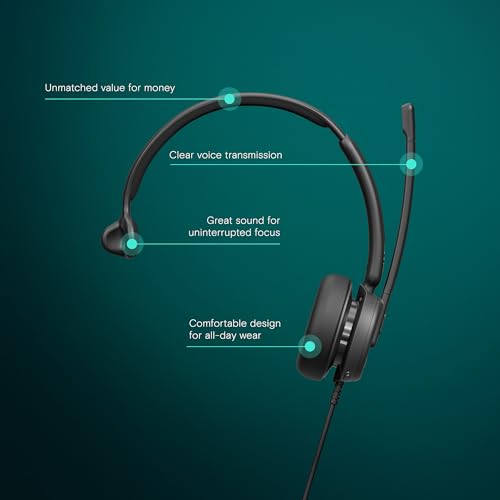 EPOS Impact 430T Mono USB C and USB A On-Ear Headset with Dual Noise-Canceling Mics, Microsoft Teams Certified, Plug-and-Play, Zoom Compatible, Ideal for Home Office & Business Calls - style: Mono, Team Certified