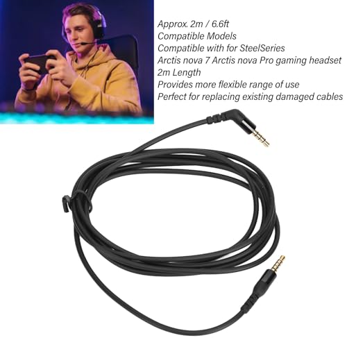 Replacement Headphone Cable for Nova 7 Nova Pro, 6.6ft