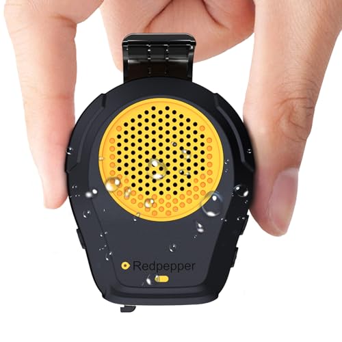 Redpepper Wearable Bluetooth Speaker, Clip-On Wireless Jobsite Pro IPX6 Waterproof Portable Speaker, Built-in Mic for Hands-Free Music/Calls