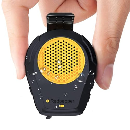 Redpepper Wearable Bluetooth Speaker, Clip-On Wireless Jobsite Pro IPX6 Waterproof Portable Speaker, Built-in Mic for Hands-Free Music/Calls