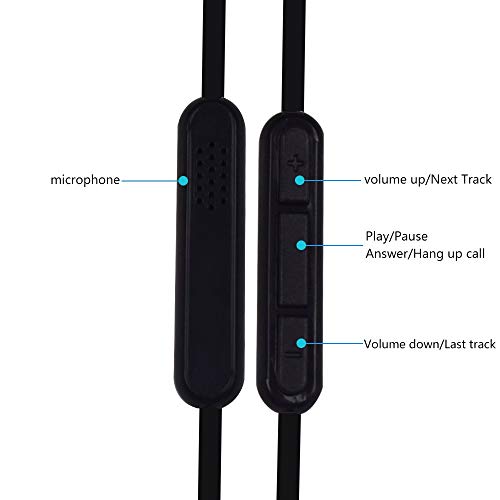 QC3 Replacement Audio Cable Cord for Bose Quietcomfort 3 QC3 Headphone with Inline Mic Volume Control 1.4 Meters 3.5mm to 2.5 mm Cable for iOS Android System (Built-in Microphone)
