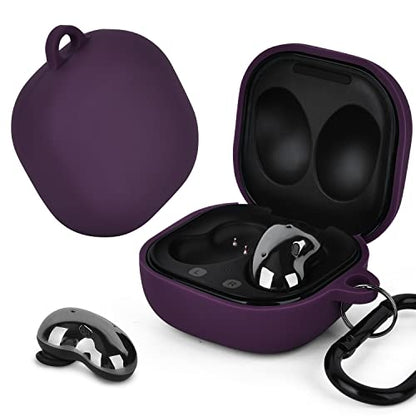 AIRSPO Silicone Case Compatible with Samsung Galaxy Buds 2 Pro/Galaxy Buds 2/ Galaxy Buds Pro/Galaxy Buds Live Case (Dark Purple) - color: Dark Purple