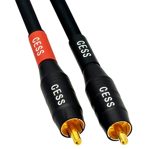CNCESS Waterproof RCA Male to Male Cable, 2-Pack (1 Foot) - size: 1 FT