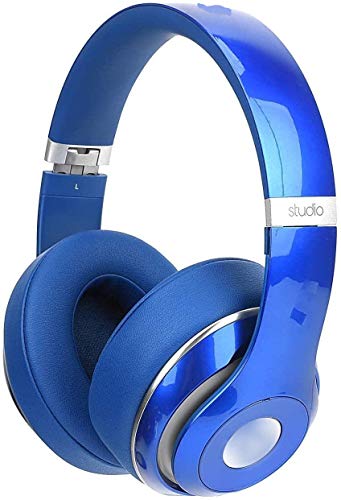 Replacement Ear Pads Cushions for Beats Studio 2 & Studio 3 Wired & Wireless Headphones, Earpads with Soft Protein Leather, Noise Isolation Memory Foam, Added Thickness - Blue - color: Blue