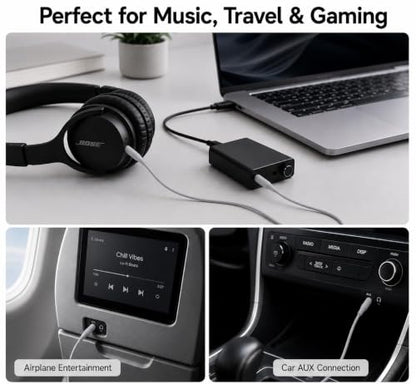 2.5mm to 3.5mm Audio Cable Replacement,Aux Cord Wire for Bose NC700 QC45 QC35II QC35 QC25 QC Ultra OE2 Soundlink SoundTrue Headphones in-line Mic Volume-Adjust (Grey)