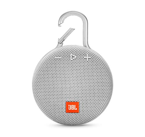 JBL Clip 3 Waterproof Portable Bluetooth Speaker - White (Renewed) - color: White