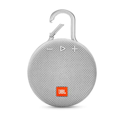 JBL Clip 3 Waterproof Portable Bluetooth Speaker - White (Renewed) - color: White