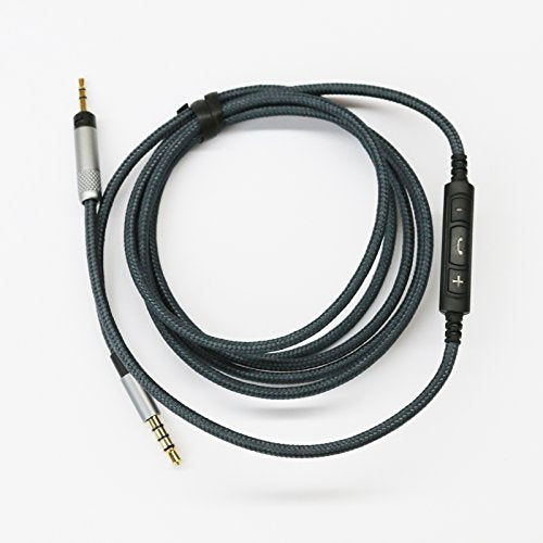 NewFantasia 3.5mm to 2.5mm Male Audio Cable Compatible with Audio Technica ATH-M50x(2.5mm Port), ATH-M40x, ATH-M70x, ATH-M60X Headphone, Remote Volume Mic Compatible with Samsung Galaxy Android Phone