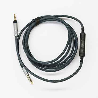 NewFantasia 3.5mm to 2.5mm Male Audio Cable Compatible with Audio Technica ATH-M50x(2.5mm Port), ATH-M40x, ATH-M70x, ATH-M60X Headphone, Remote Volume Mic Compatible with Samsung Galaxy Android Phone