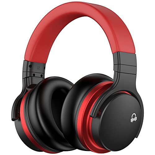 MOVSSOU Million Sold Classic E7 Active Noise Cancelling Headphones | Upgraded HD Sound, Wireless Bluetooth Headphones Over The Ear Unequaled Comfort, Vivid Deep Bass, for Home Office Travel Gift - color: Black