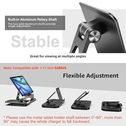 Wireless Charger 4 in 1 for Apple Charging Station for iPhone 17 Pro Max/16/15 Series, AirPods Pro 2, iPad Stand, Watch Charger for iWatch Series 10/9/8, Wireless Charging Station for Multiple Devices