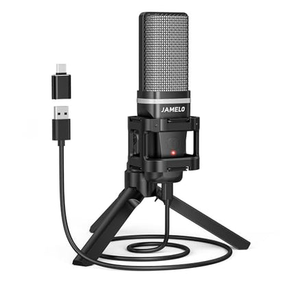 USB Gaming Microphone, Computer Recording Condenser Mic for PC/Laptop/Phone, RGB, Headphone Output, Mute Button, Volume Control, for Streaming, Podcast, Studio, YouTube - size: Square Microphone