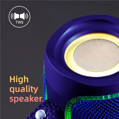 Portable Bluetooth Speakers Long-Lasting Wireless Bluetooth Speaker with Bluetooth 5.3 Technology All-Around Wireless Speaker Black (Blue) - color: Blue
