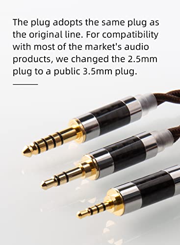 keephifi Earphone Upgraded Cable CCZ【XI】 6N Single Cystal Copper Replacement Headsets Wire CCZ Plume Standard Cable for BLON KZ TRN TIN Audio Cable (MMCX 2.5MM, Brown) - size: MMCX 2.5MM