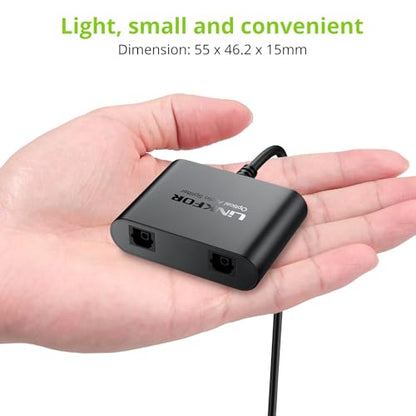 LiNKFOR 1X2 Toslink Optical Digital Audio Splitter Digital Toslink Fiber Optical Splitter 1 Male Input 2 Female Output for Home Theatre, Xbox, PS5/PS4,Wireless Headphones and Soundbars - style: 1 x 2 Optical Audio splitter